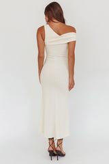Mazon One-Shoulder Knit Maxi Dress Butter